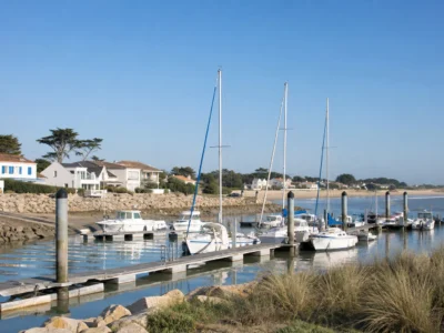 Port de plaisance et pontons de Jard-sur-Mer, côte sud de la Vendée